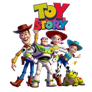 Toy Story Digital druckbare Kunst | Disney Wanddekoration mit Woody | Buzz Lightjahre | Jessie & Rex | Sofort Download für Kinderzimmer