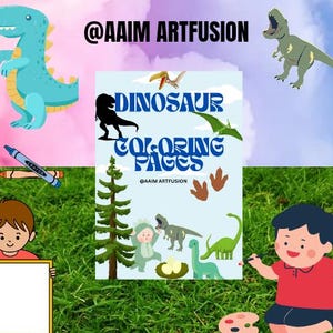 Dibujos para colorear de dinosaurios para niños. Todas las páginas incluyen diferentes tipos de dinosaurios. Alta resolución. Dibujos creativos y divertidos para colorear.