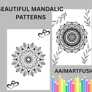 50 Relaxing Mandala Coloring Pages: Stress Relief Art (PDF Download) - Etsy