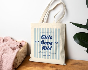 Girls Gone Mild Bachelorette Tote Bag - Custom Bachelorette Party Gift | Soft Bach Party Favor | Bachelorette Tote | Girls Gone Mild Party