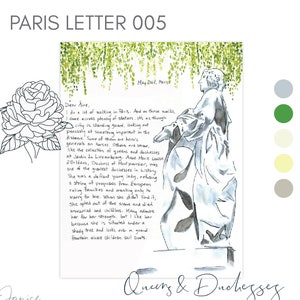 CARTAS DE PARIS por Janice MacLeod, Rainha e Duquesa, maio, Uma carta sobre o Jardim de Luxemburgo e seus residentes mais antigos, as estátuas