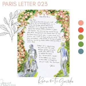 CARTAS DE PARIS de Janice MacLeod, Rose Garden: , Junho, Primavera em Paris, Uma carta sobre o lugar escondido mais romântico de Paris,