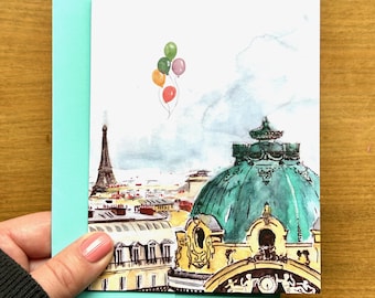 Paris Opera Note Card: Blank Greeting Card with Envelope