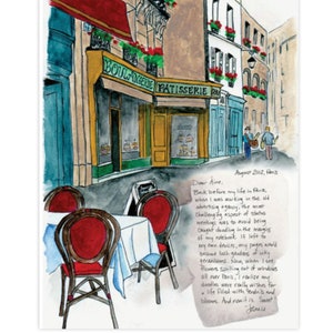 Paris Letter featuring the restaurant scenes that figured so prominently in Emily in Paris. The story, however, is about the flowers in Paris in August.