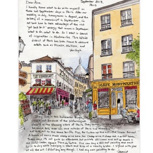 Paris Letter featuring Montmartre, Sacre Coeur, and a story about the artists who lived there.