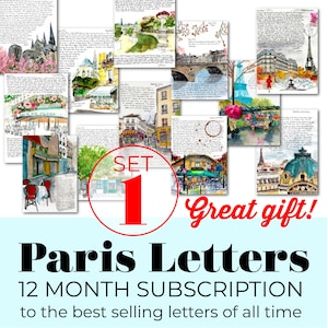 PARIS LETTERS: 12 month subscription of the best selling Paris Letters of all time