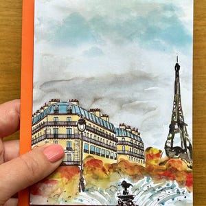 Tarjeta de notas de París Otoño / Tarjeta en blanco / Papelería / Tarjeta de felicitación / Tarjeta de notas / Janice MacLeod
