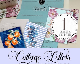 Club de Correo Cottage Letters / 1 Carta y Láminas Artísticas de Janice MacLeod (Creadora de Paris Letters)