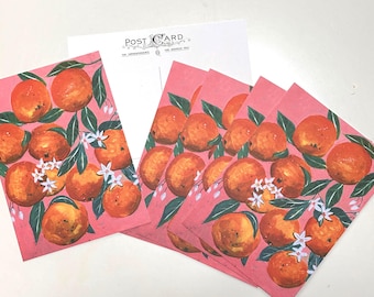 Set of 6 Art Postcards – Oranges