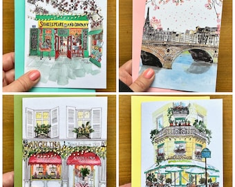 Paris Art Notecard Set | Blank Cards | Stationery | Janice MacLeod