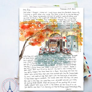 CARTAS DE PARIS por Janice MacLeod, Cidade dos Cavalos: carta de novembro sobre artefatos equinos à vista de todos em Paris