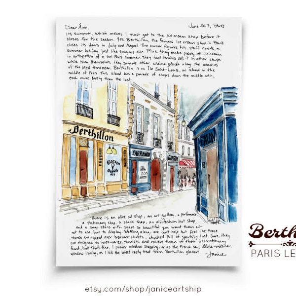 PARIS LETTERS by Janice MacLeod, Berthillon Ice Cream: , June letter about this famous ice cream shop in Paris