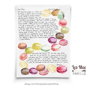 PARIS LETTERS by Janice MacLeod, Macarons: , April, A letter about why the macaron is at the top of the dessert pyramid image 1