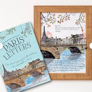 Paris Letters are also featured in the book Paris Letters by Janice MacLeod, which features the Eiffel Tower and a bridge over the Seine on the book cover