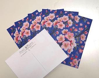 Set of 6 Art Postcards – Cherry Blossoms