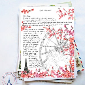 CARTAS DE PARIS de Janice MacLeod, Primavera nas Tulherias:, carta de abril sobre a roda gigante nas Tulherias em Paris