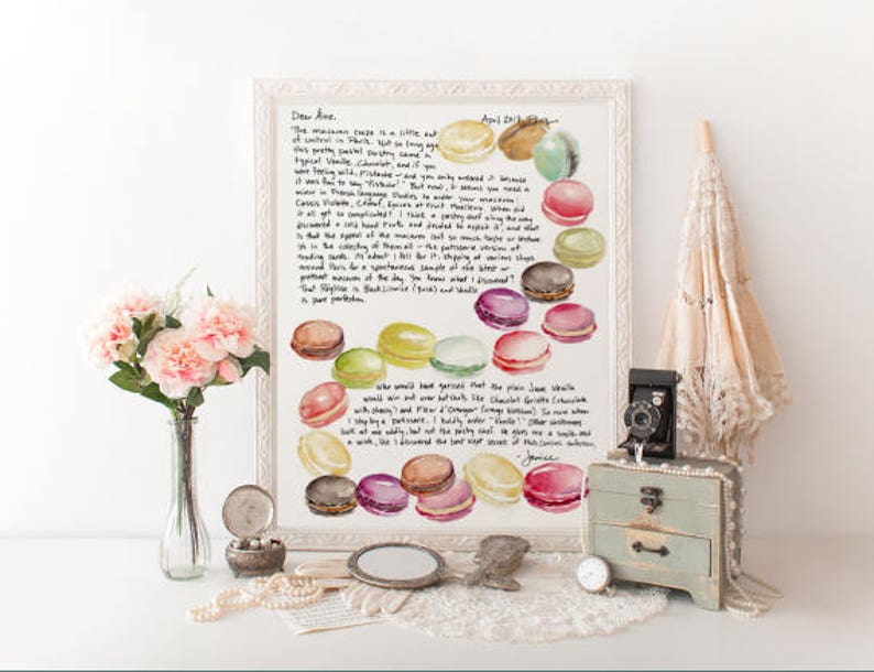 PARIS LETTERS by Janice MacLeod, Macarons: , April, A letter about why the macaron is at the top of the dessert pyramid image 3