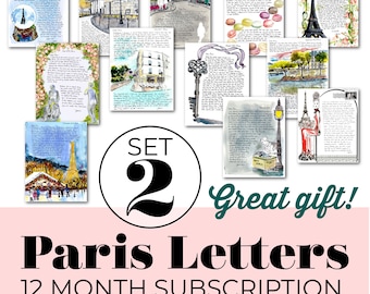 PARIS LETTERS: 12 month subscription of SET 2 of the best selling Paris Letters of all time