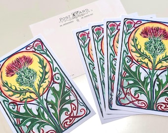 Set of 6 Art Postcards – Thistles