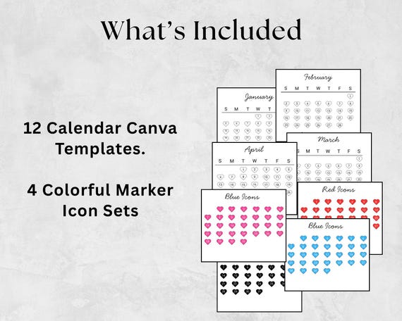 Heart Cake Toppers 2025 Calendar, Burn Away Cake Topper Calendar Template, Sugar Frosting, Wafer Paper, Cake Topper, Editable Canva Template