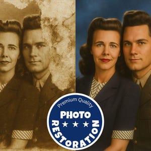 Professional Photo Restoration Service: Colorize & Repair Vintage Images