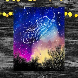 Cosmic Art Poster, Dreamy Galaxy Wall Decor, Celestial Print for Star Lovers, Inspirational Space Decor, Perfect for Home or Office