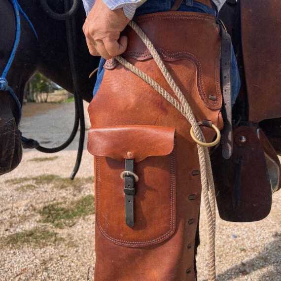 Chaps En Cuir Whitman - Pour Moto, équitation Western Et Rodéo - Fabriqué Aux États-Unis