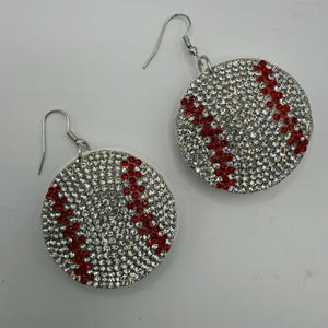 Baseball game day earrings!