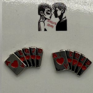 ¡Pendientes con forma de corazón en forma de escalera real, vienen en una caja de regalo!