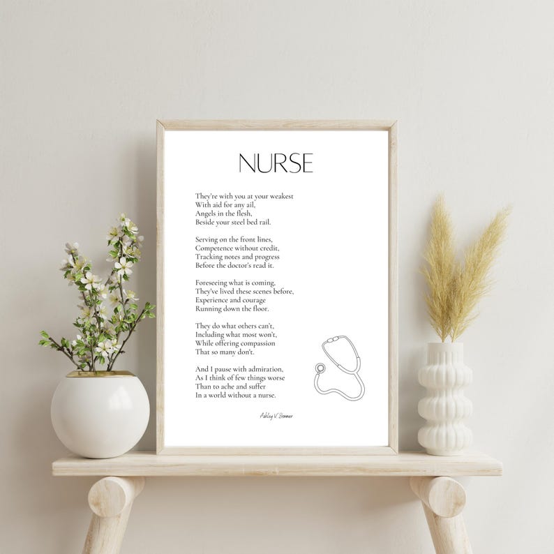 Nurse Appreciation Poem Etsy Nurse Appreciation Poem Etsy