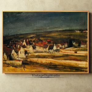 Saeki Yuzo Landscape Painting: Vintage Japanese Wall Art (Digital Download)