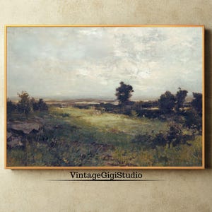 Vintage Rural Landscape Painting by Wyant (Instant Download)
