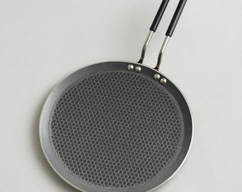 Sartén triple plana de acero inoxidable con forma de panal