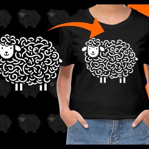 Cute Sheep Line Art PNG, Animal Clipart, Farm Animal Printable, Nursery Wall Art, Kids Room Decor, Digital Download, Sheep Drawing
