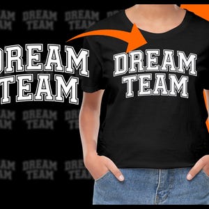 Dream Team PNG, Download digitale, Grafica, Arte stampabile, Citazione ispiratrice, Arte murale, Poster motivazionale, Word Art