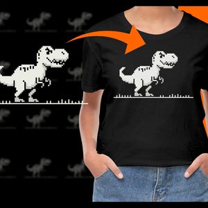 Pixel Art Dinosaur PNG, T Rex Clipart, Cartoon Dinosaur Image, Retro Gaming Graphics, Cute Animal Digital, Tyrannosaurus Rex, Instant