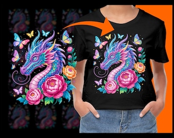 Floral Watercolor Dragon PNG, Free Commercial use, Instant Download