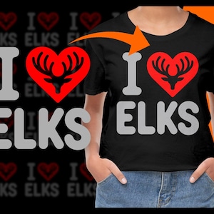 Disegno PNG "I Love Elks", Clipart "Amante degli alci", Download digitale di fauna selvatica, Silhouette di testa di alce, A forma di cuore, Corna di cervo