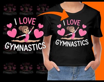 Imágenes PNG de "Me encanta la gimnasia", "Gimnasta linda" (PNG), Impresión artística de gimnasia, Arte mural de gimnasia, Imágenes prediseñadas de gimnasta, Descarga instantánea