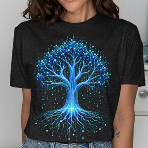 Digital Tree Of Life Circuit Tech Binary Code Nature Art PNG, Free Commercial use, Instant Download