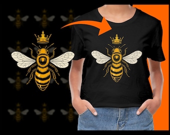 Bee With Crown PNG, Queen Bee Clipart, Honey Bee Design, Bumble Bee Graphics, Insect Illustration, Bee Keeper, Art Print, Digital Products