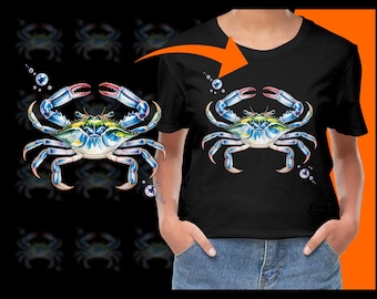 Blue Crab Detailed Ocean Sea Life PNG, Free Commercial use, Instant Download