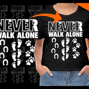 Never Walk Alone Footprints PNG, Horseshoe, Baby Feet, Paw Prints, Pet Loss, Inspirational Quote, Digital Download, Cut File, Clipart