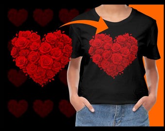 Red Rose Heart Image PNG, Valentine Day, Love, Floral, Clipart, Background, Invitation, Card Making, Print, Digital Products