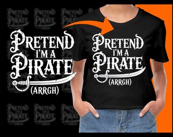 Pretend I'm a Pirate Arrgh Halloween PNG, Free Commercial use, Instant Download
