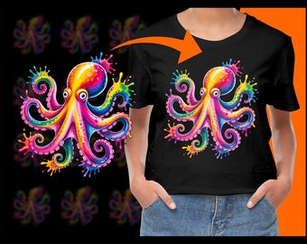 Colorful Octopus PNG, Free Commercial use, Instant Download