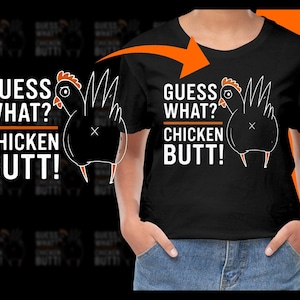 Guess What Chicken Butt PNG, Funny Chicken Image, Chicken Clipart, Farm Animal, Cute Chicken Art, Digital Download, T Shirt Design, Graphics