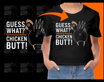 Guess What Chicken Butt PNG, Funny Chicken Image, Chicken Clipart, Farm Animal, Cute Chicken Art, Digital Download, T Shirt Design, Graphics