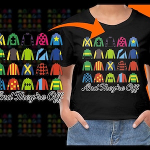 And They&#39;re Off, Jockey Silks, PNG, Horse Racing, Digital Art, Equestrian Decor, Printable Art, Digital Download, Jockey Colors, Horse