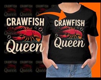 Langusten-Königin Design PNG, Louisiana-Schwanenfisch, Mudbug Boil, Krebs-Clipart, südliche Meerestiere, Louisiana, Party, Essen, Grafiken Digital